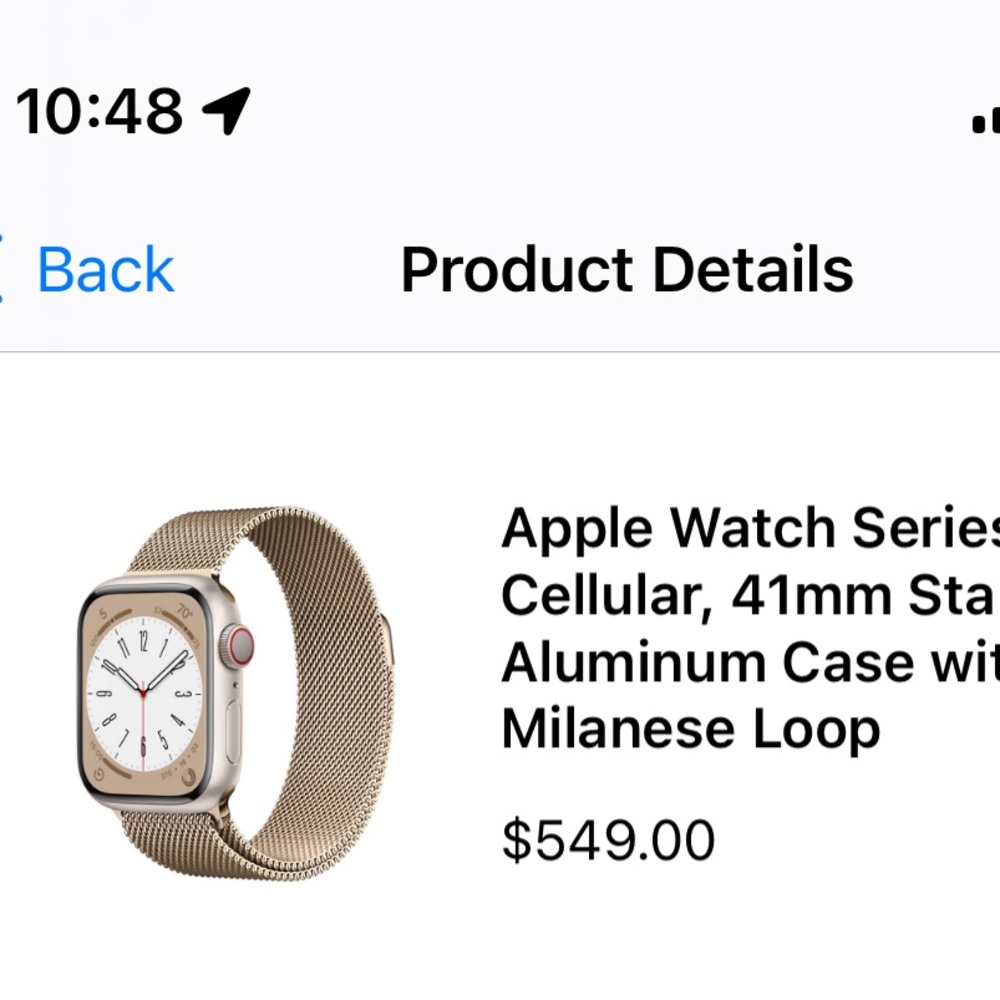 NEW Apple Watch Series 8 GPS+Cellular 41mm
